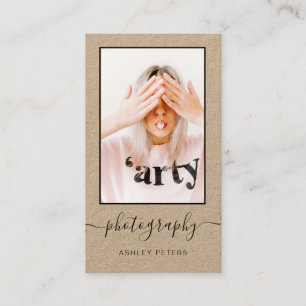 Modernes Fotografieschwarzes Visitenkarte