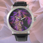 Modernes Fraktal in Schwarz und lila Armbanduhr<br><div class="desc">Einzigartiges lila Fraktal Design - Moderne Kunst! Fantasie - einzigartig - cool! Entworfen von Marions Artwork. Sie können das Design anpassen oder auf ein anderes Produkt übertragen! Ändern Sie die Größe,  fügen Sie Text,  und mehr!</div>