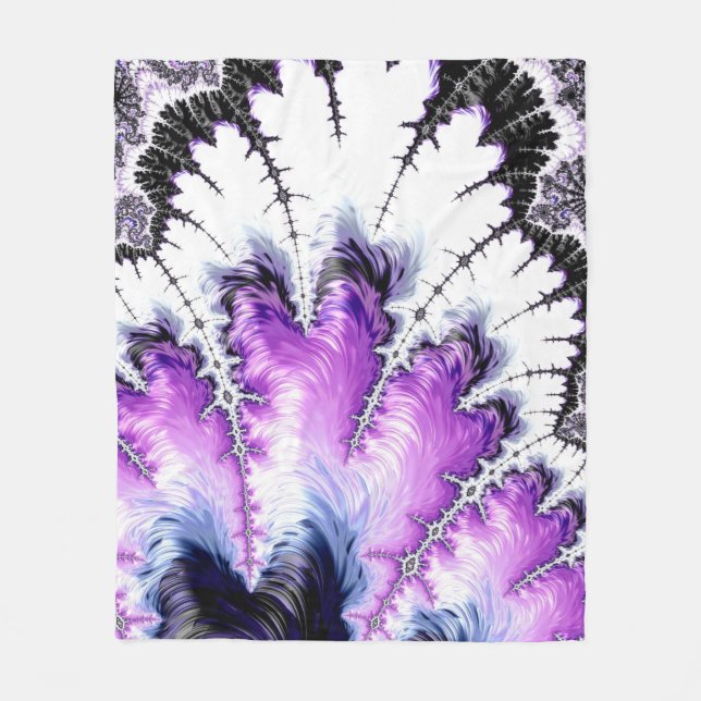 Modernes Fraktal Kunst, Kultur und Kunst Fleecedecke (Vorderseite)
