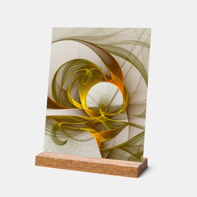 Modernes Fraktal mit Abstrakten Wertvollen Metallf Acrylschild (Winkel)