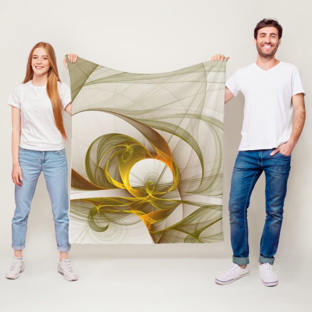 Modernes Fraktal mit Abstrakten Wertvollen Metallf Fleecedecke (Beispiel)