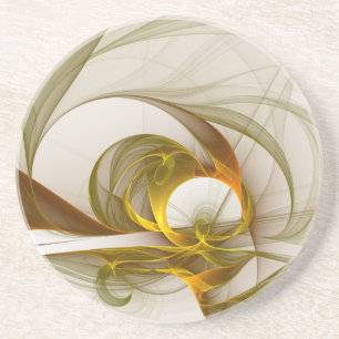 Modernes Fraktal mit Abstrakten Wertvollen Metallf Getränkeuntersetzer