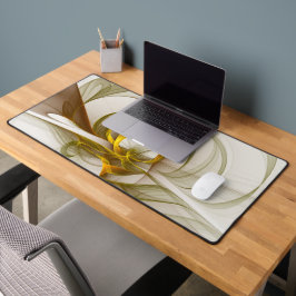 Modernes Fraktal mit Abstrakten Wertvollen Metallf Schreibtischunterlage