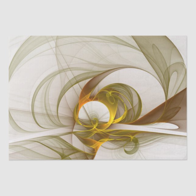 Modernes Fraktal mit Abstrakten Wertvollen Metallf Seidenpapier (Vorderseite)