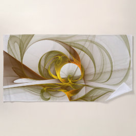 Modernes Fraktal mit Abstrakten Wertvollen Metallf Strandtuch