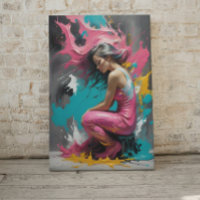 Modernes Frauenportrait in Splash Farben