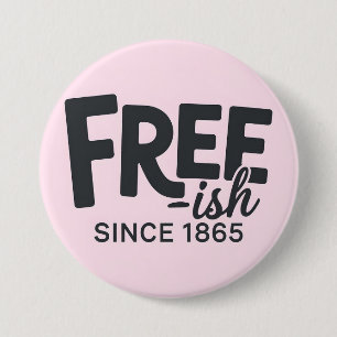 Modernes Freies seit 1865 Typografie jüdisch Button