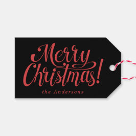 Modernes Frohe Weihnachten Geschenkanhänger