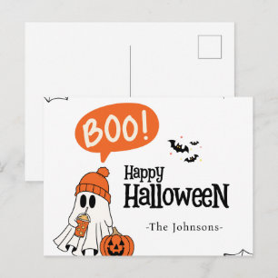 Modernes Frohes Halloween Feiertagspostkarte