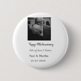 Modernes fröhliches 40-jähriges Jubiläum mit Namen Button