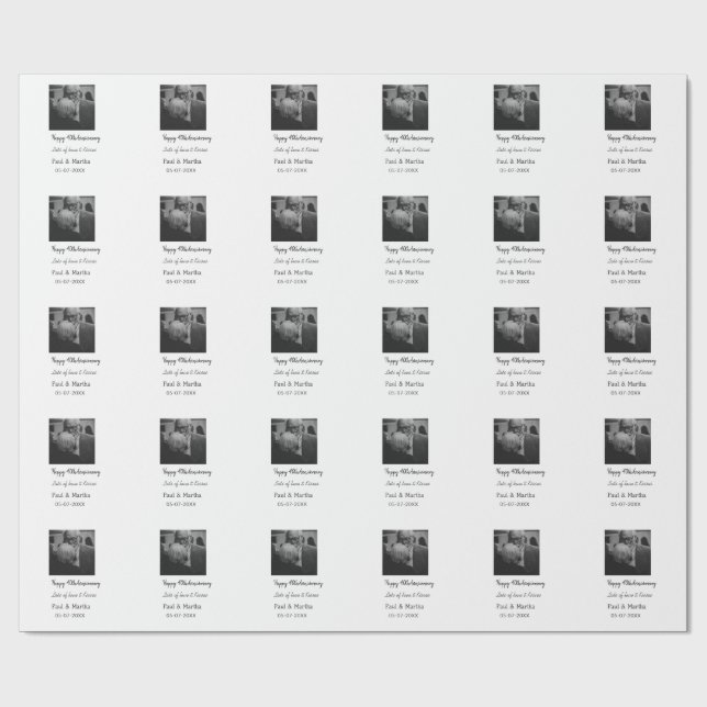 Modernes fröhliches 40-jähriges Jubiläum mit Namen Geschenkpapier (Flach)