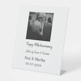 Modernes fröhliches 40-jähriges Jubiläum mit Namen Sockelschild