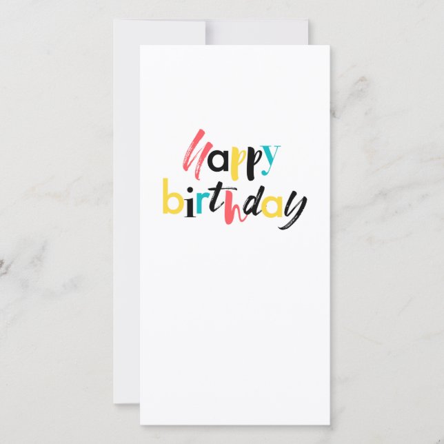 Modernes, fröhliches Design von "Happy Birthday" (Vorderseite)
