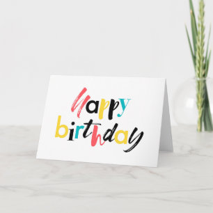 Modernes, fröhliches Design von "Happy Birthday" Karte