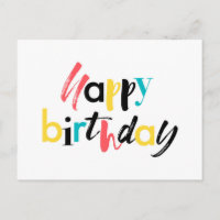 Modernes, fröhliches Design von "Happy Birthday"