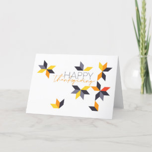 Modernes, fröhliches Design von Happy Thanksgiving Feiertagskarte