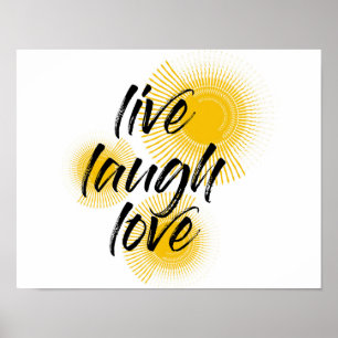Modernes, fröhliches, trendiges Design Live Lagh L Poster