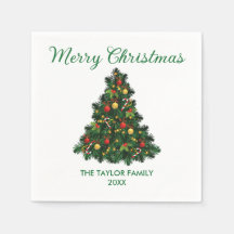 Modernes, fröhliches Weihnachtsbaumwerk