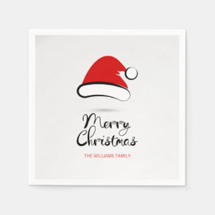 Modernes fröhliches Weihnachtsbuch Napkin Weihnach Serviette