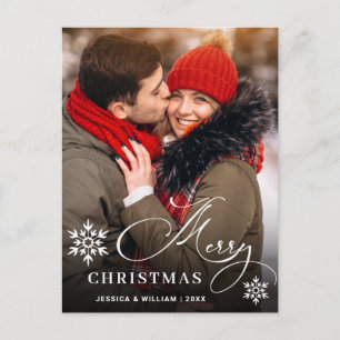 Modernes fröhliches Weihnachtsfest FOTO Gruß Postkarte