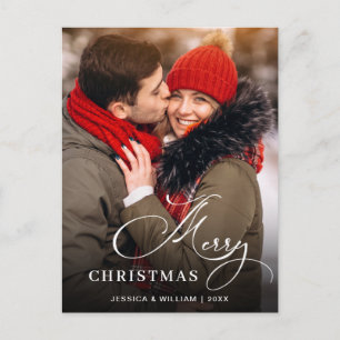 Modernes fröhliches Weihnachtsfest FOTO Gruß Postkarte