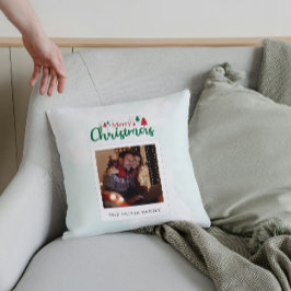 Modernes fröhliches Weihnachtsfest Personalisiert Kissen