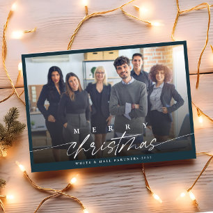 Modernes fröhliches Weihnachtsgeschäft-Foto Feiertagskarte