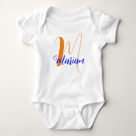 Modernes Front & Back Design - Individueller Name Baby Strampler