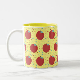 Modernes Fruchtapfmuster Sweet Zweifarbige Tasse