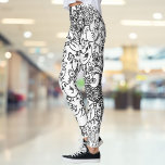 Modernes Fun Black and White Birds Muster Leggings<br><div class="desc">Moderne,  sprichwörtlich schwarz-weiße dekorative Vogelmuster Leggings. Von Julie Nicholls©.</div>