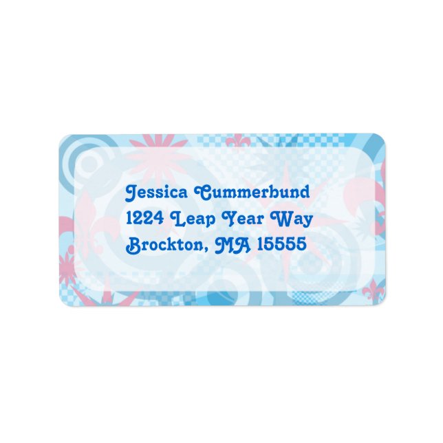 Modernes Fun Indie Vibes Art Design Look Adressaufkleber (Vorne)