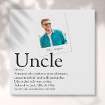 Modernes Fun Uncle Definition Foto Künstlicher Leinwanddruck<br><div class="desc">Personalisieren Sie das Foto und den Text für Ihren speziellen,  bevorzugten Onkel,  um ein einzigartiges Geschenk zu schaffen. Eine perfekte Art,  ihm zu zeigen,  wie phantastisch er jeden Tag ist. Entwickelt von Thisisnotme©</div>