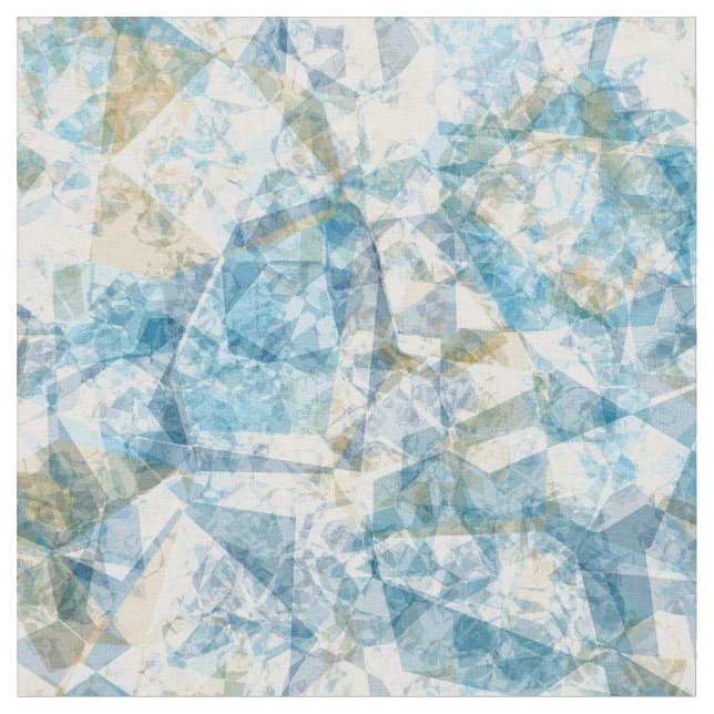 Modernes Funky Cool Retro-Polygon-Mosaikmuster Stoff (Nahaufnahme)