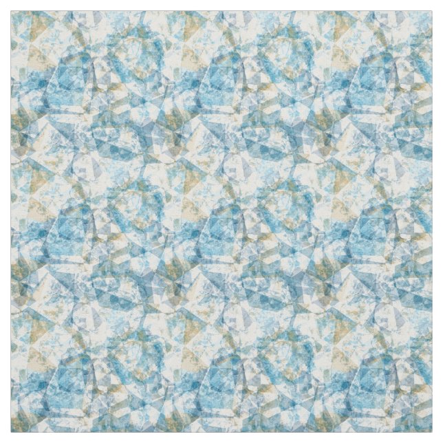 Modernes Funky Cool Retro Polygon Mosaikmuster Stoff (Muster)