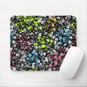 Modernes, funky-farbiges Retro-Polka-Punktmuster Mousepad