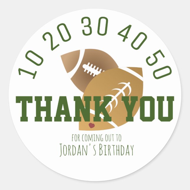 Modernes Fußballfeld Runder Aufkleber (Vorderseite)