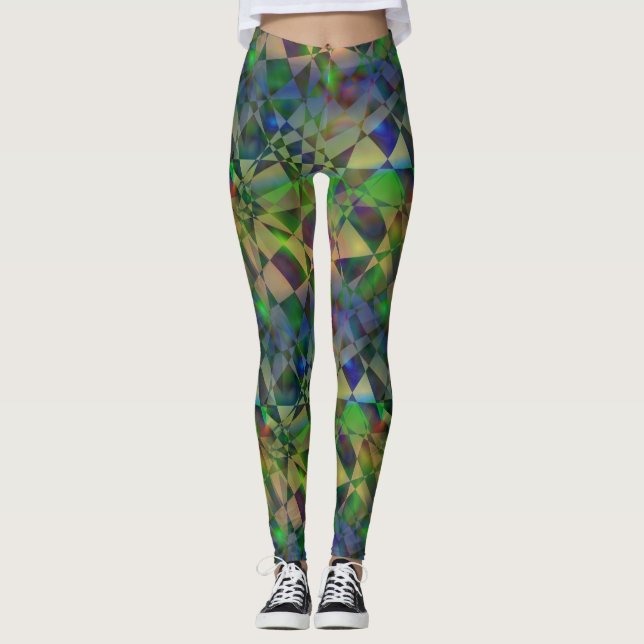 Modernes, futuristisch geschütteltes Licht Ombre G Leggings (Vorderseite)