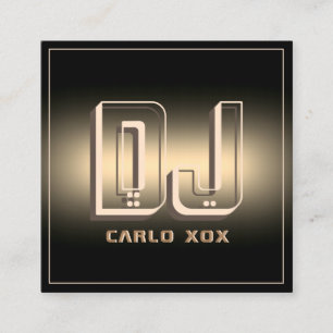 Modernes futuristisches abstraktes DJ Square Busin Quadratische Visitenkarte