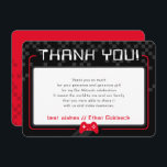 MODERNES GAMING DANKS Bar Mitzvah cool schwarz rot Dankeskarte<br><div class="desc">von kat massard >>> www.simplysweetPAPERIE.com << Ein einfaches Design für Ihre DANK YOU FLAT CARDS - um Ihre wichtigsten Einladungen zu erfüllen. Liebe des Designs, aber möchte einige Änderungen sehen - ein anderes Farbschema, Produkt, ein Foto hinzufügen oder angepasst für einen anderen Anlass - keine Sorgen einfach kontaktieren Sie mich,...</div>