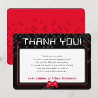 MODERNES GAMING DANKS Bar Mitzvah cool schwarz rot
