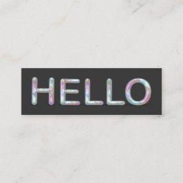 Modernes ganz eigenhändig geschriebes hallo 3D Mini Visitenkarte