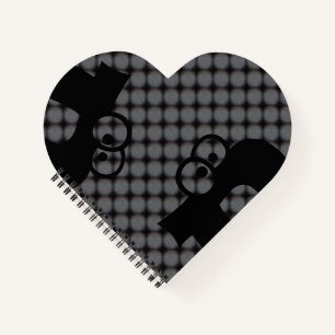 MODERNES, GARTENSCHWARZES NIEDLICHES NOTEBOOK NOTIZBUCH