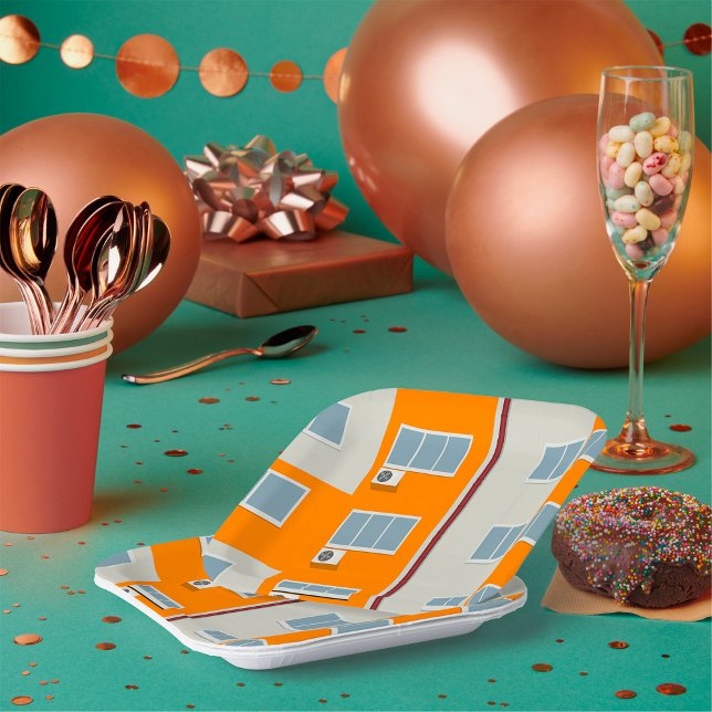 Modernes Gebäude mit Klimaanlage Pappteller (Von Creator hochgeladen)