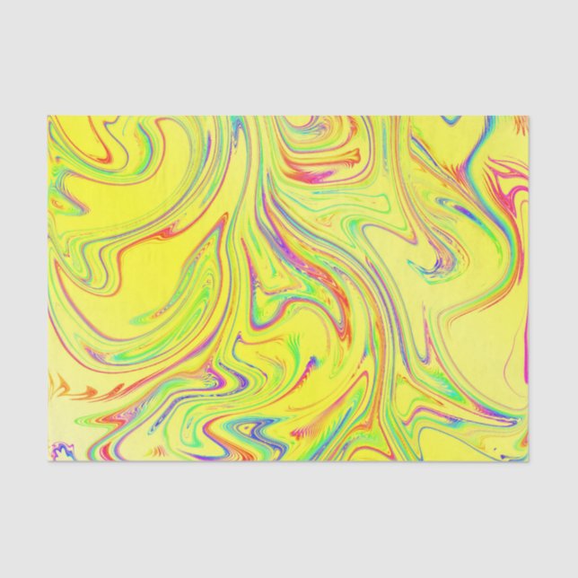 modernes gebogenes Muster mit unterschiedlichem Fr Seidenpapier (Vorderseite)