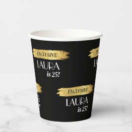 Modernes Geburtstagsmagazin deckt Schwarzes Gold a Pappbecher