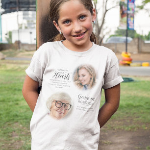 Modernes Gedenk-Shirt mit Vorher-Nachher-Foto T-Shirt