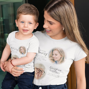 Modernes Gedenk-Shirt mit Vorher-Nachher-Foto T-Shirt