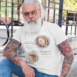 Modernes Gedenk-Shirt mit Vorher-Nachher-Foto T-Shirt