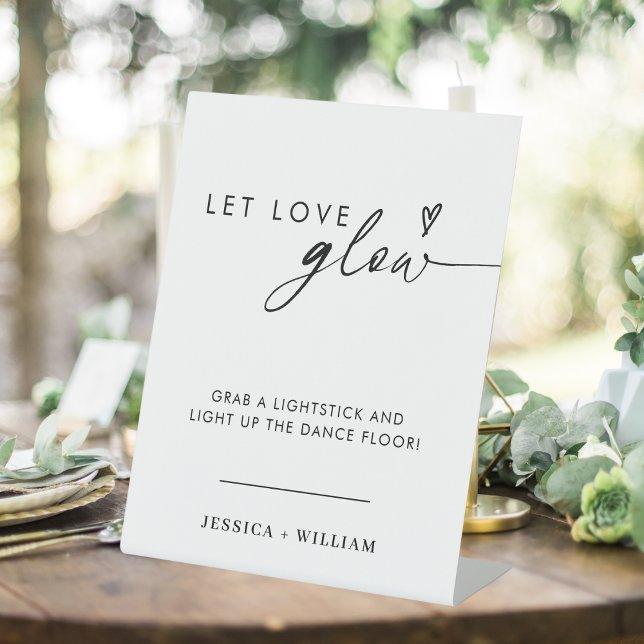 Modernes, Gelassen Liebe-Glühen Sockelschild (Von Creator hochgeladen)