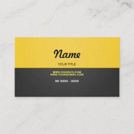 Modernes Gelb Visitenkarte
